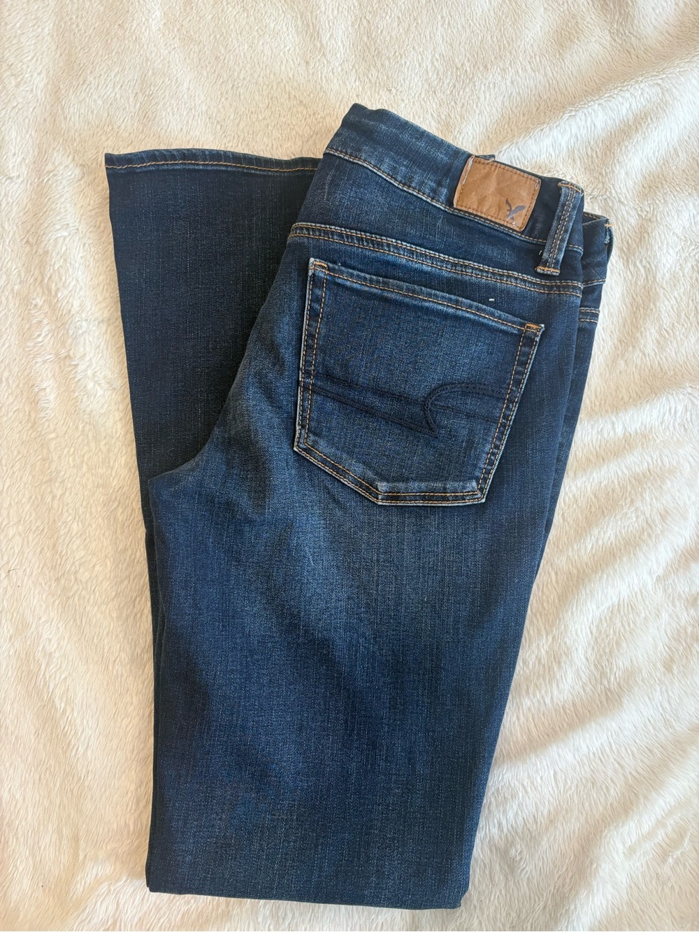 American Eagle Outfitters Dark Blue Boho Artist Flare Jeans NWT
